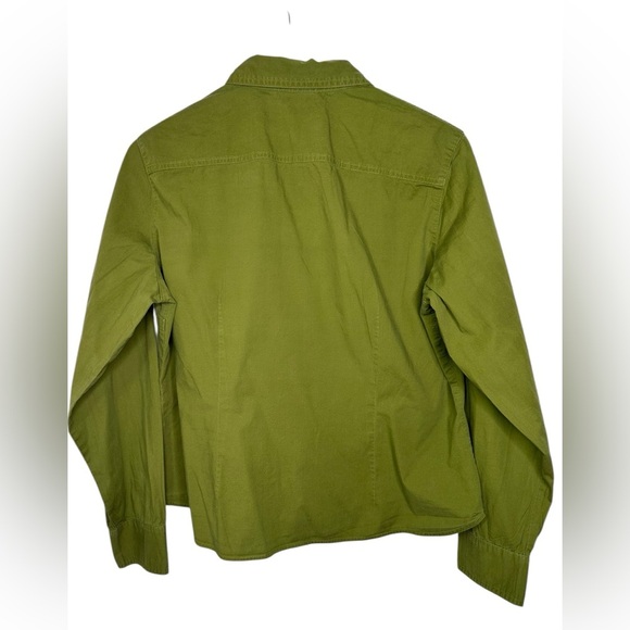 New York & Company Green Button-Up Long Sleeve Shirt Size XL - Picture 2 of 7